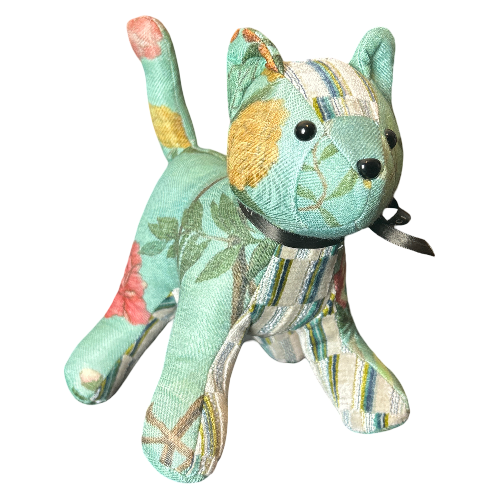 Chinoiserie Tree of Life Silk Scarf Patchwork Kitten