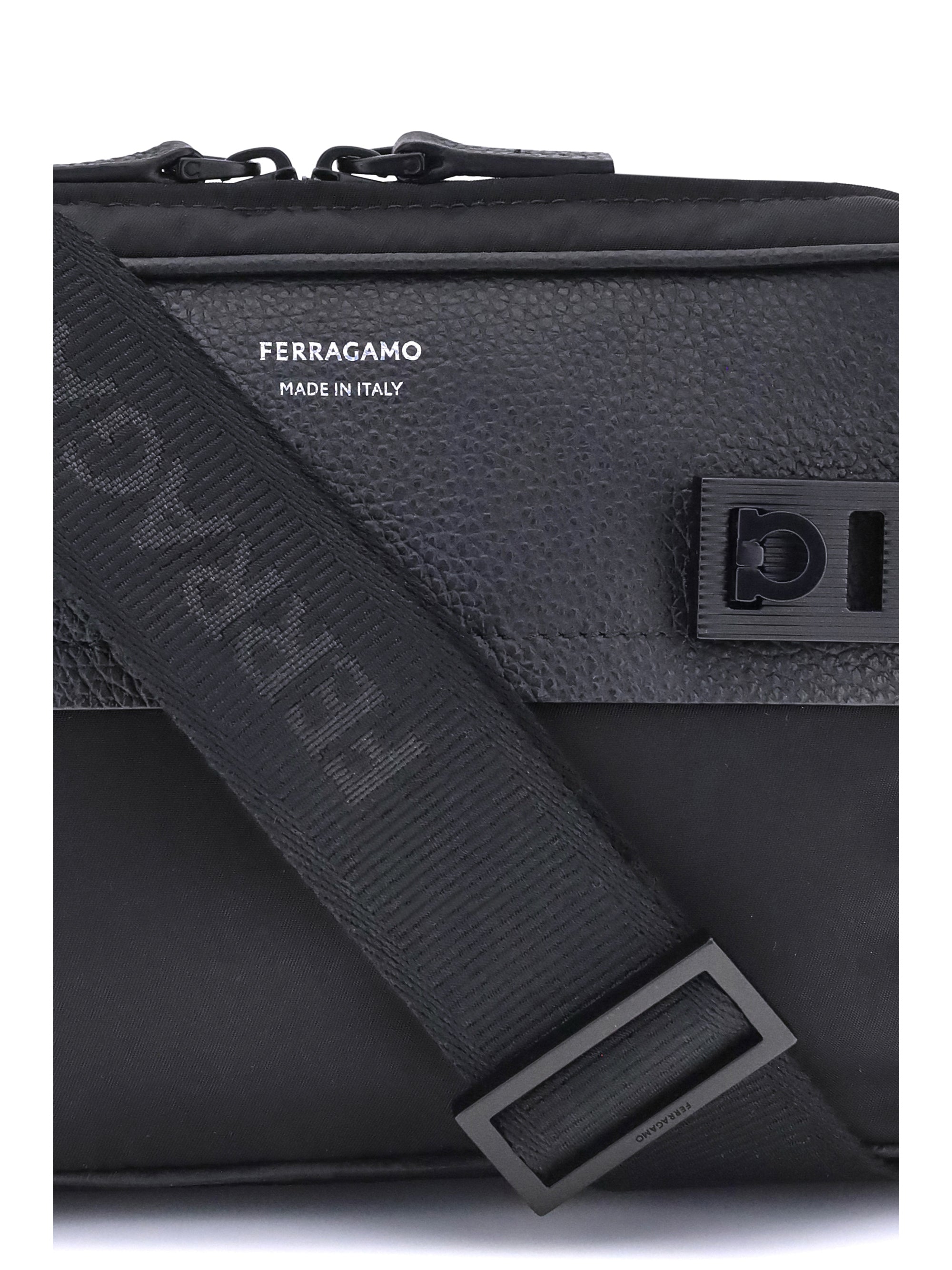 Ferragamo Men Gancini Buckle Shoulder Bag