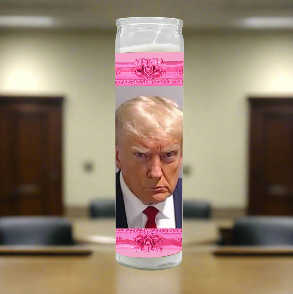 Saint Donald Mugshot Candle by BOBBYK
