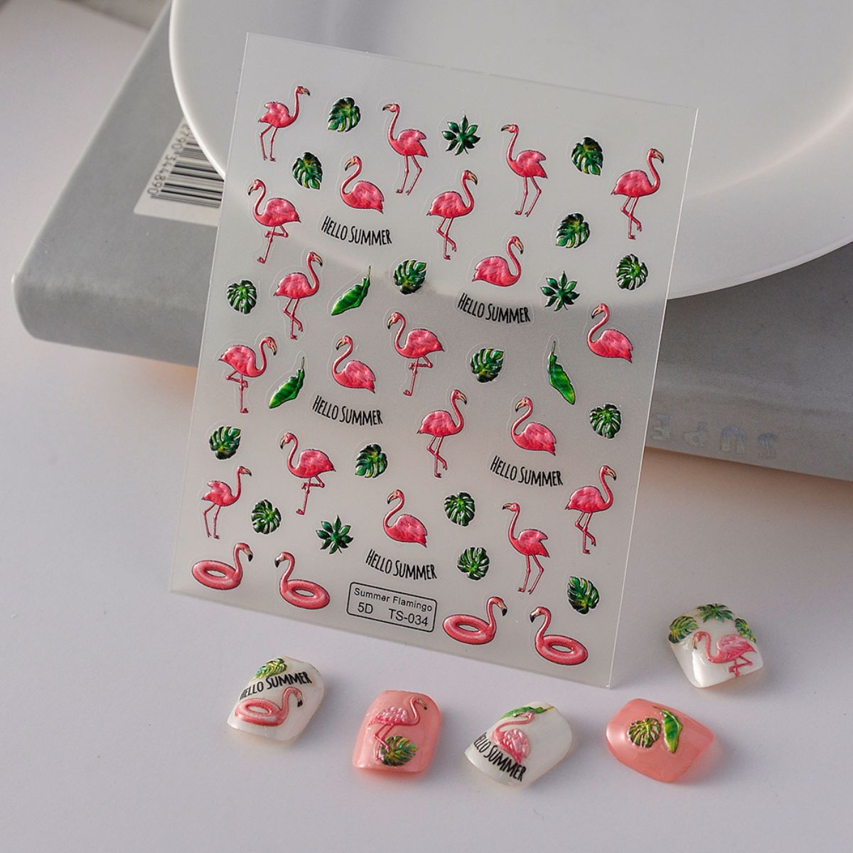 Summer Flamingo Nail Art Stickers