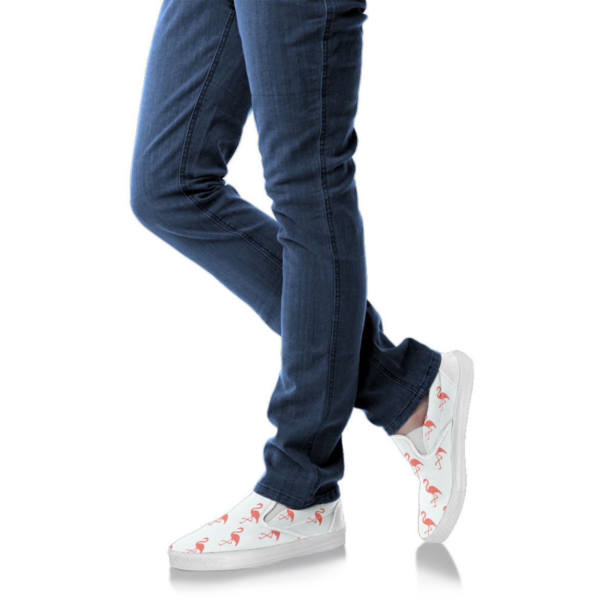 Simple Flamingo Slip Ons