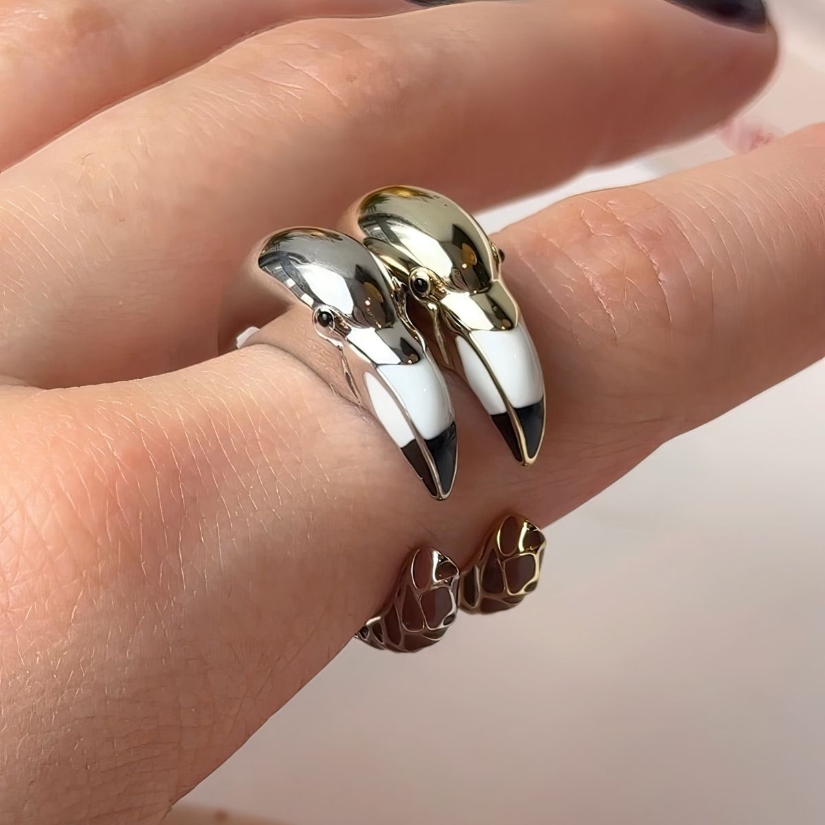Sterling Silver Designer Flamingo Ring