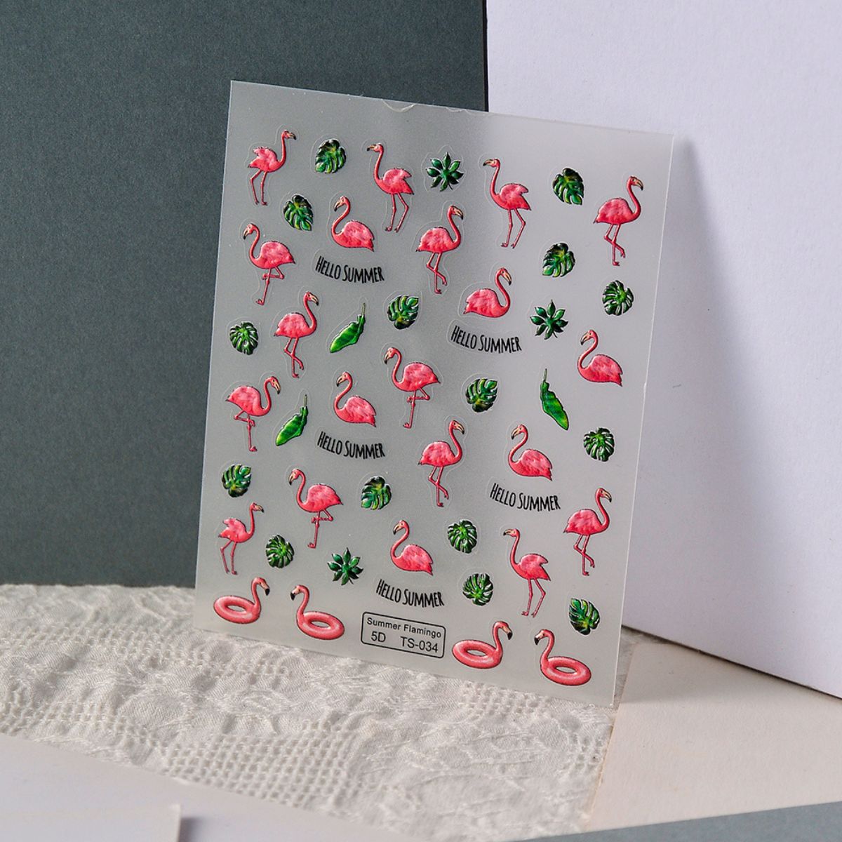 Summer Flamingo Nail Art Stickers