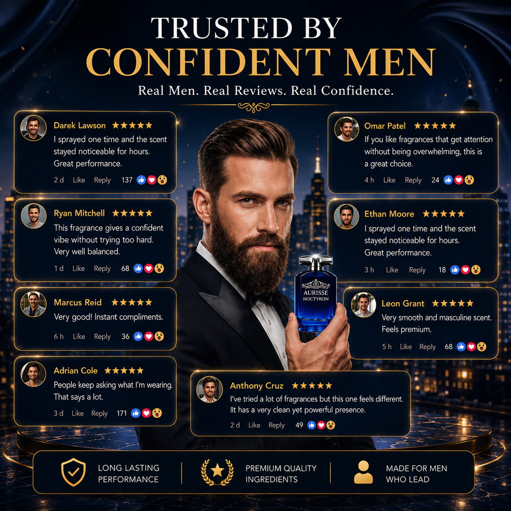Premium Aurisse Noctyron Men’s Extrait de Parfum - 100ML | 40% Oil Concentration | 12+ Hour Longevity
