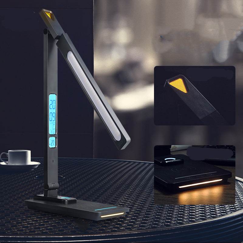 Multifunctional LED Desk Lamp with Display Screen and Alarm Clock, Wireless Charging Office Lamp