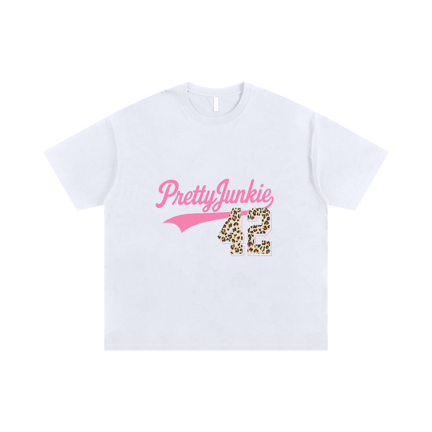 PrettyJunkie Baseball Graphics Cheetah Oversized Cotton T-Shirt