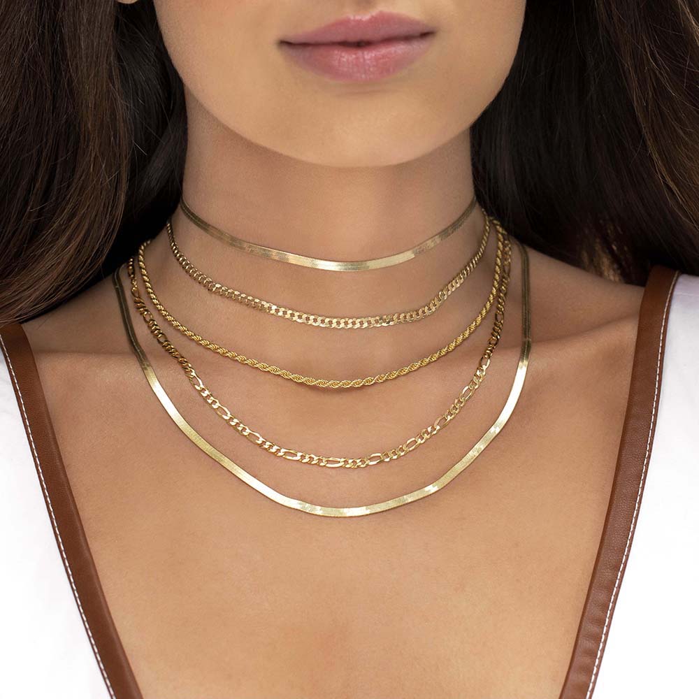  Herringbone Choker - Adina's Jewels
