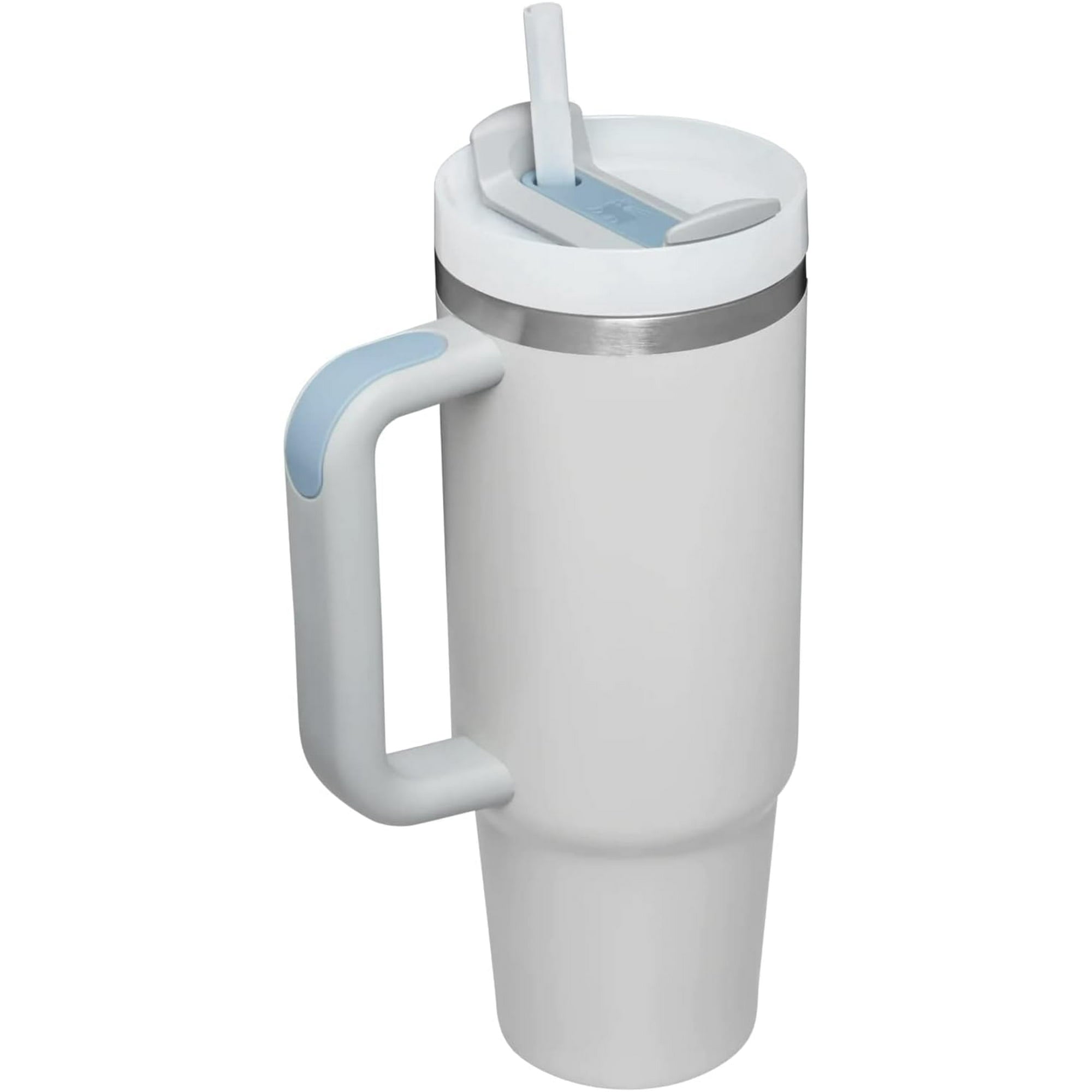 40 oz Water Tumbler Cup Stainless Steel Insulated Bottle Handle & Straw Travel