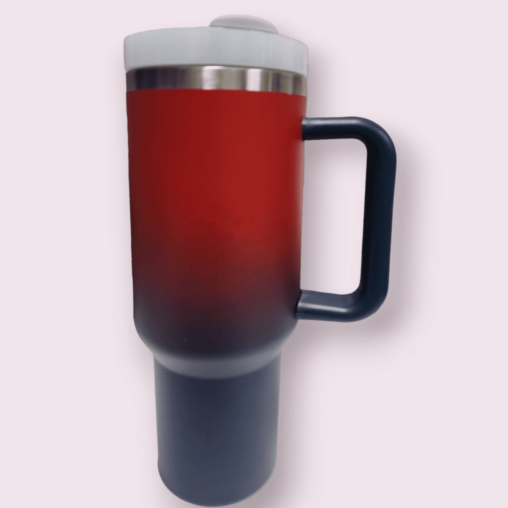 40 oz Water Tumbler Cup Stainless Steel Insulated Bottle Handle & Straw Travel