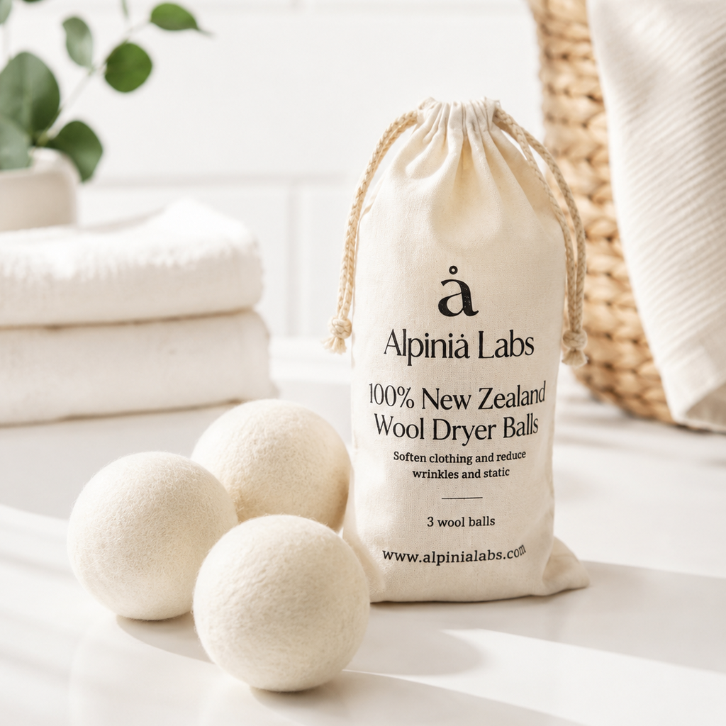 New Zealand Wool Dryer Balls — Reusable, Softens & Cuts Dry Time (Set of 3)