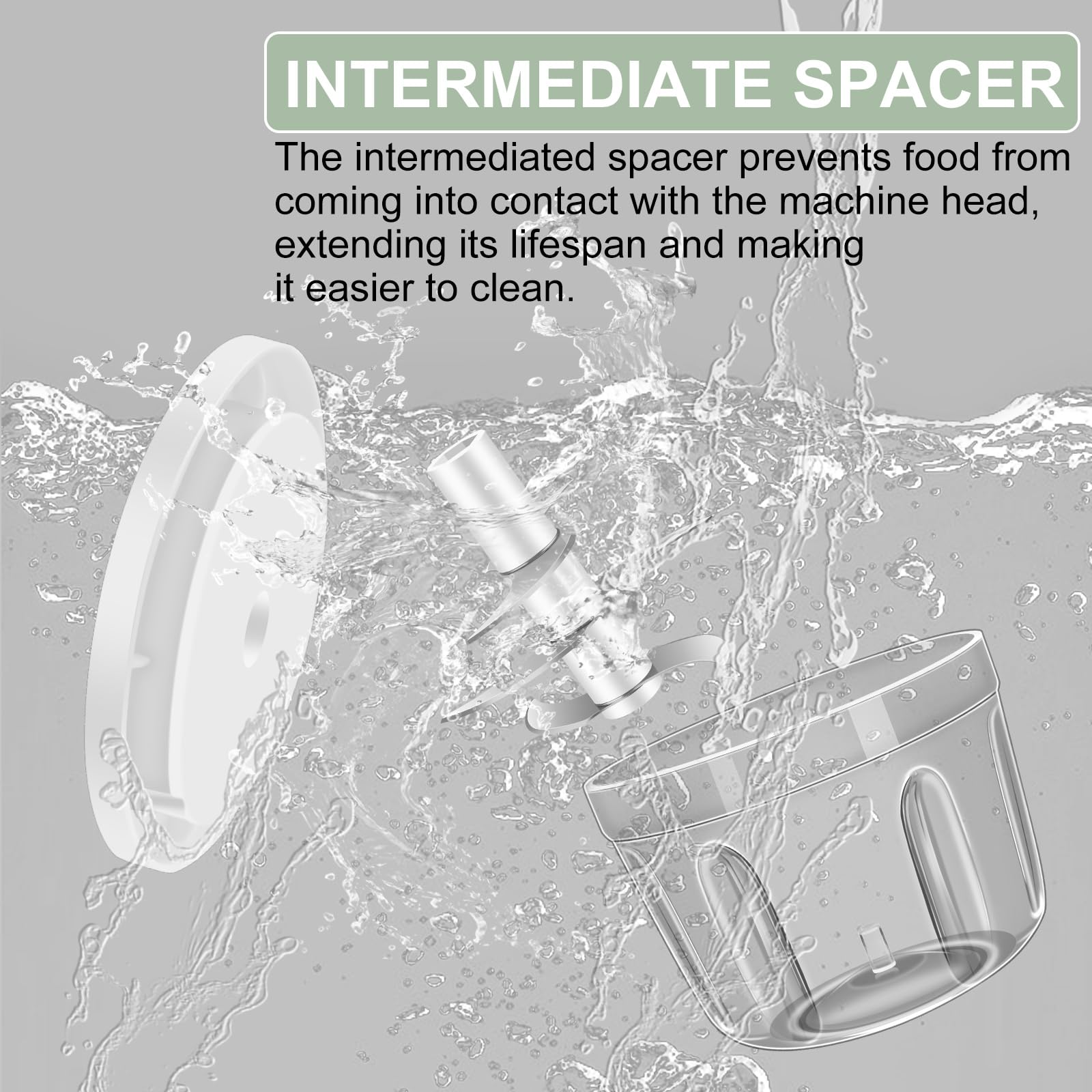 400ML Electric Garlic Chopper, 6 Blades Garlic Grinder Mini Vegetable Chopper, USB Portable Veggie Chopper, Garlic Mincer, Onion Chopper, Food Processor for Ginger, Chili, Fruit, Meat