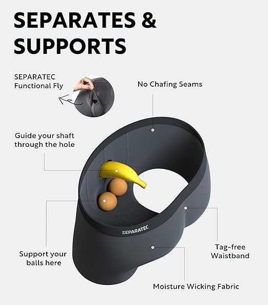 Separatec Mens Underwear with Pouch Moisture Wicking Rayon Made From Bamboo Underwear Men Breathable Boxer Briefs 3 or 6 Pack