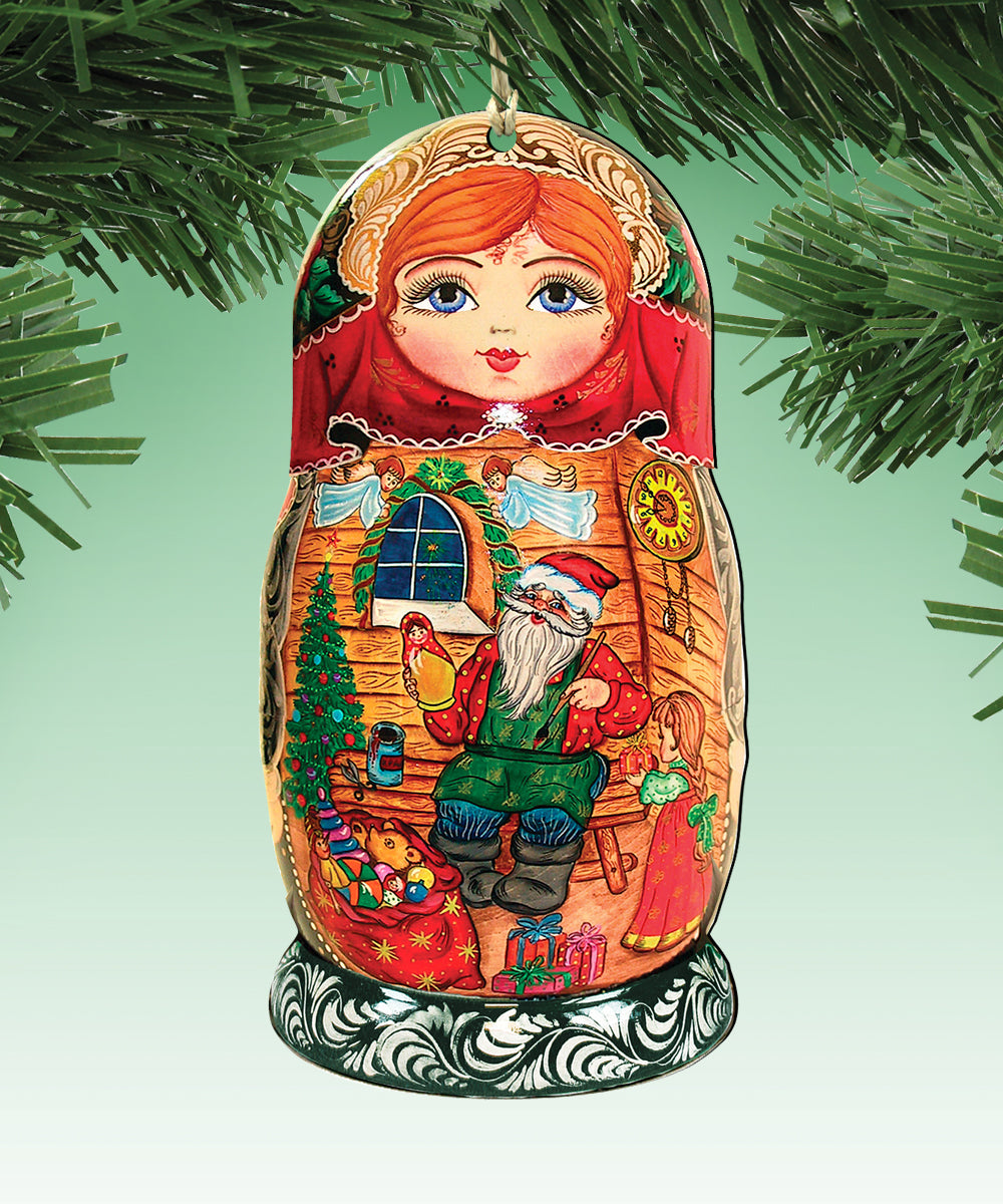 Christmas Doll Wooden Ornaments Set of 3 by G. DeBrekht - Christmas Decor - 8100107S3
