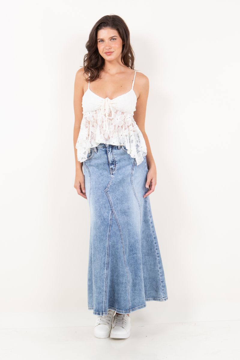 Kayla Denim Maxi Skirt