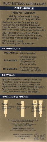 RoC Retinol Correxion Under Eye Cream for Dark Circles & Puffiness, Daily Wrinkle Cream, Anti Aging Skin Care Treatment Women and Men, 1 oz (Packaging May Vary)