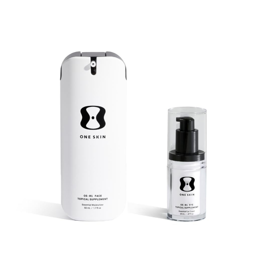 oneskin FACE & EYE OS-01 Peptide Topical Supplement | Skin Longevity Age Reversal Moisturizer and Eye Cream