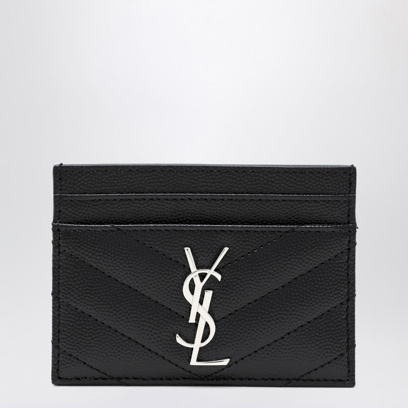 Saint Laurent Cassandre Card Holder Black Women