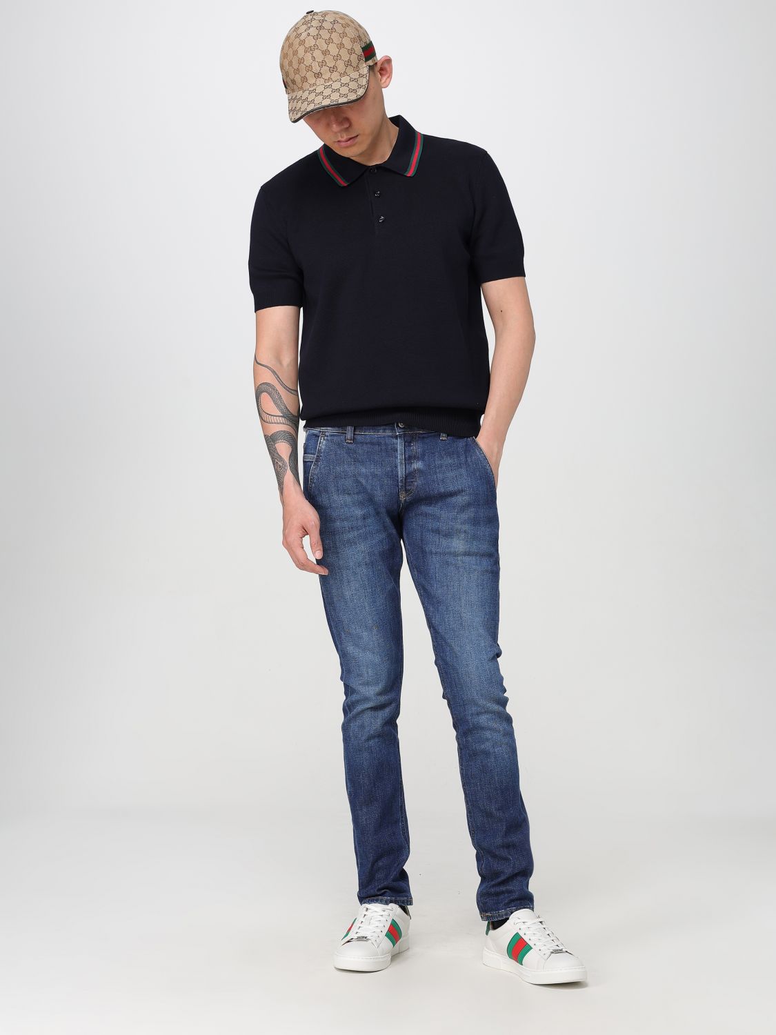 Gucci Polo Shirt Men Navy