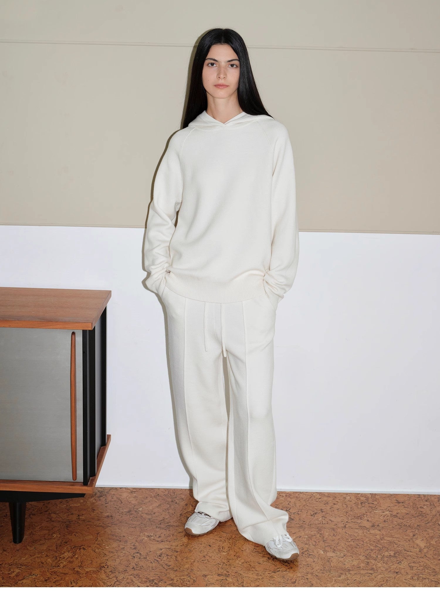 "Urban One" Wool Hooded Knit Outfit-0