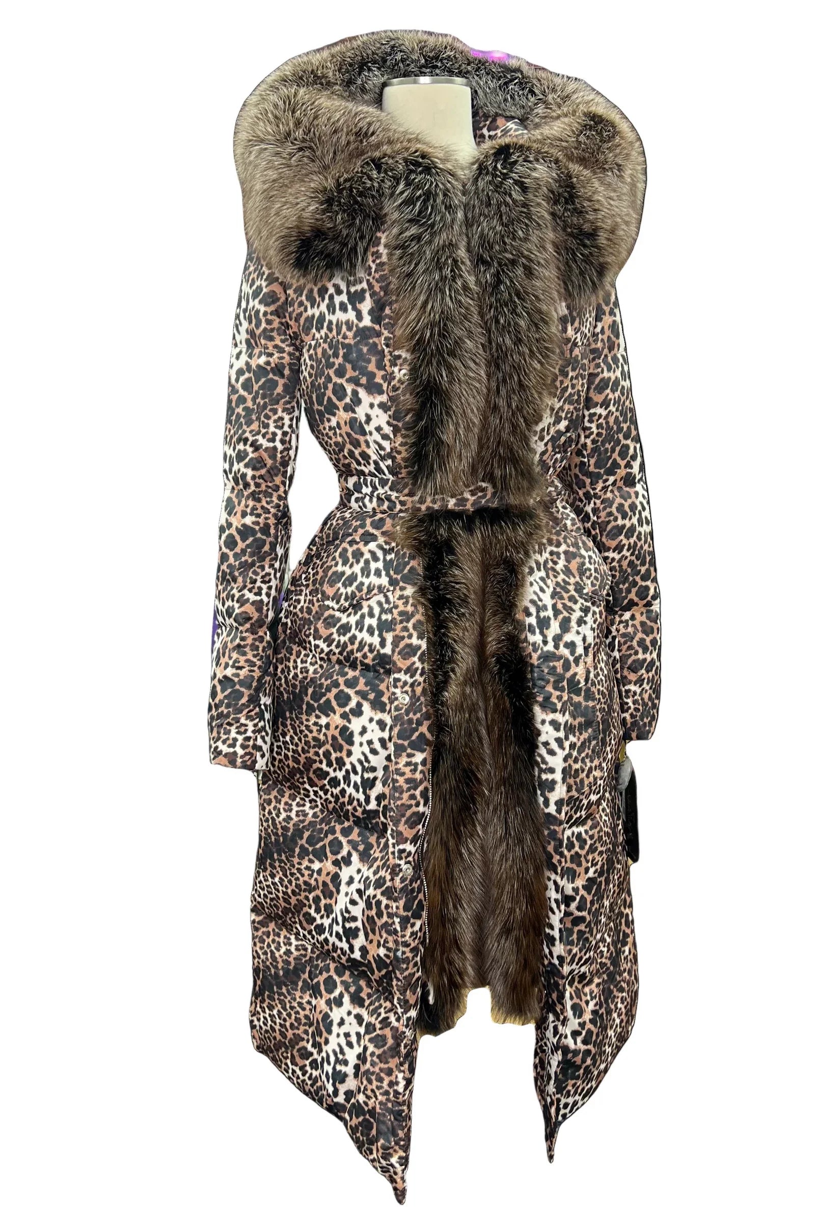 Genuine Silver Fox Down Insulated Parka