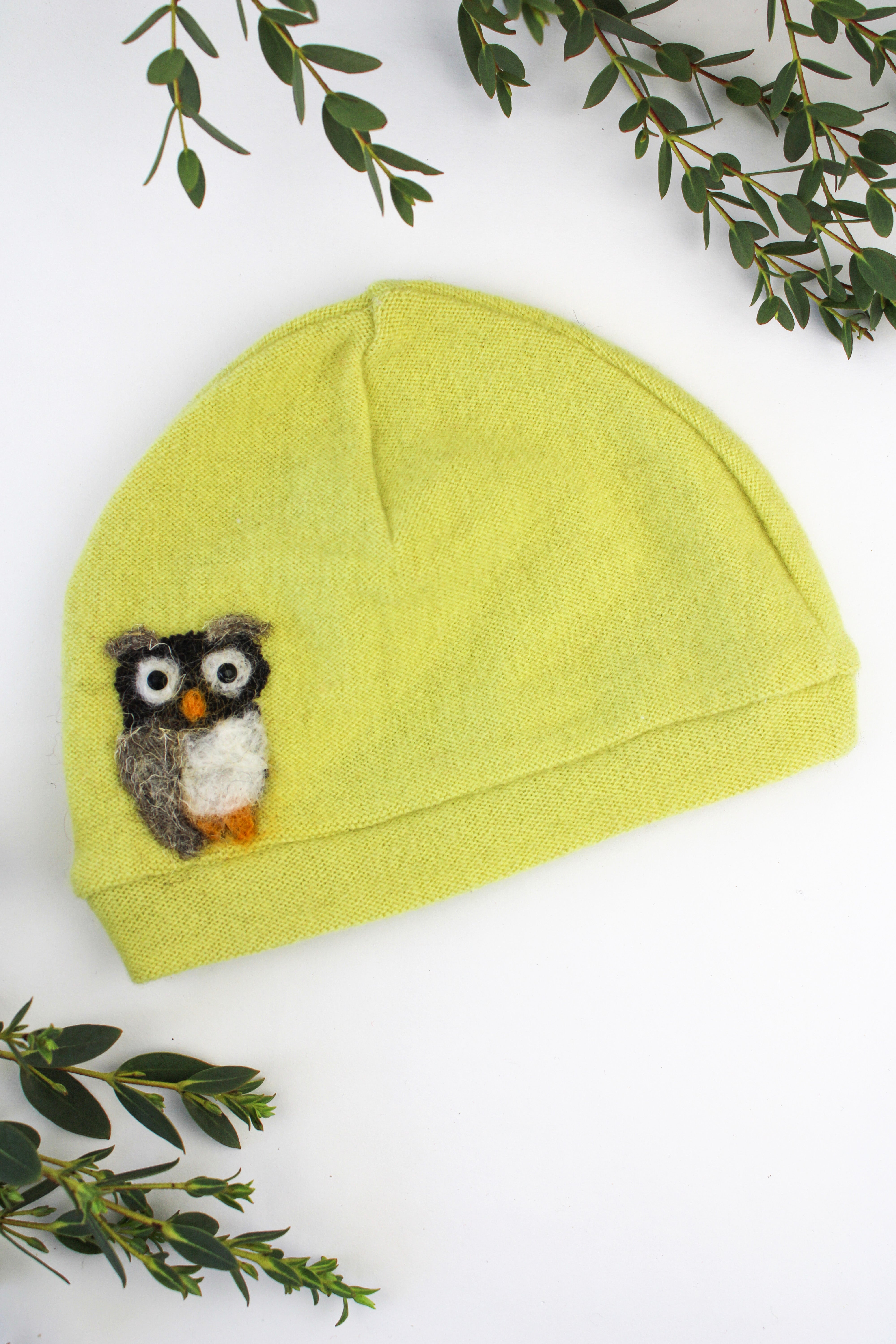 Owl Cashmere Hat - Baby