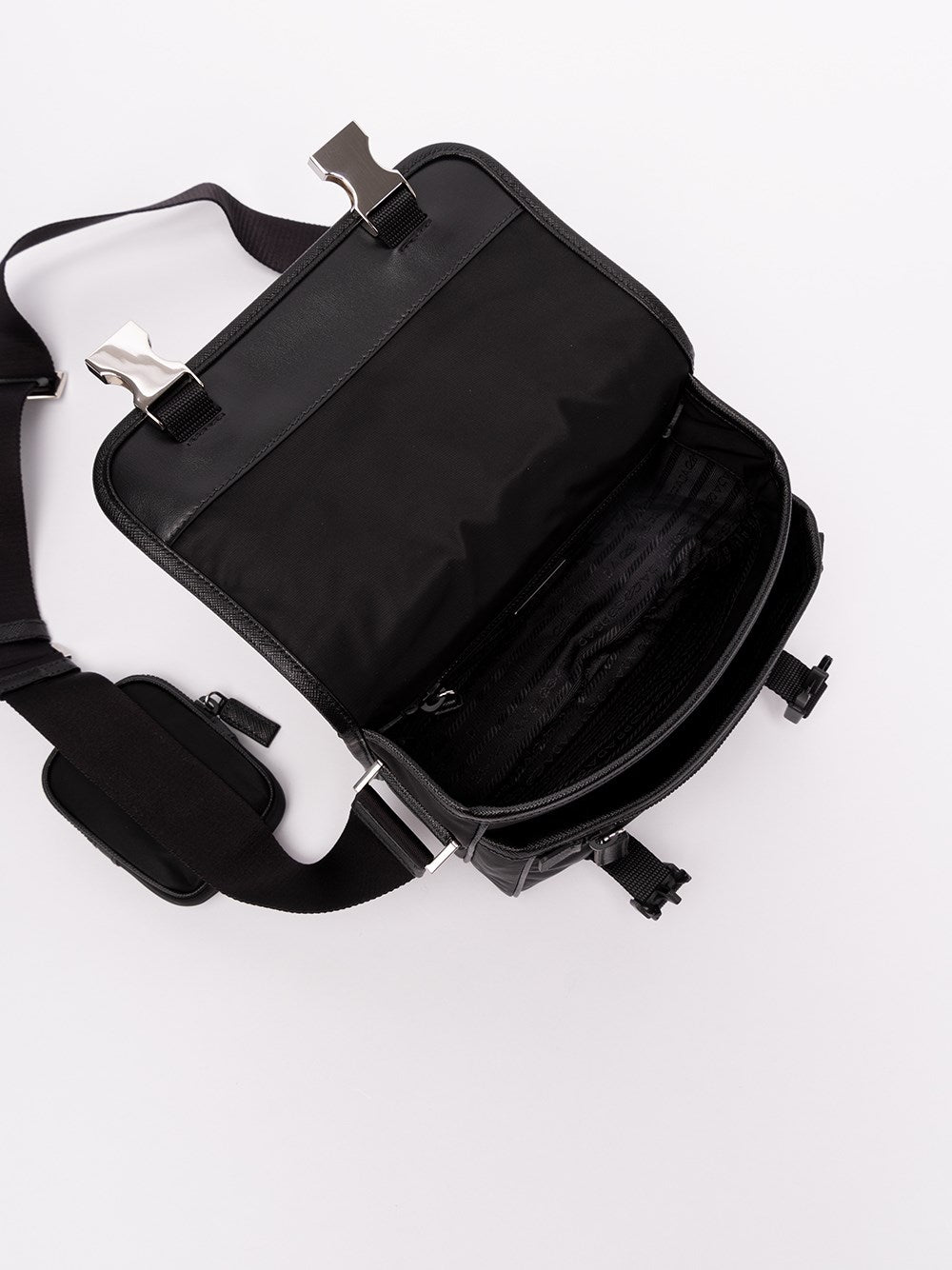 Prada Men Re-Nylon And Saffiano Leather Shoulder Bag