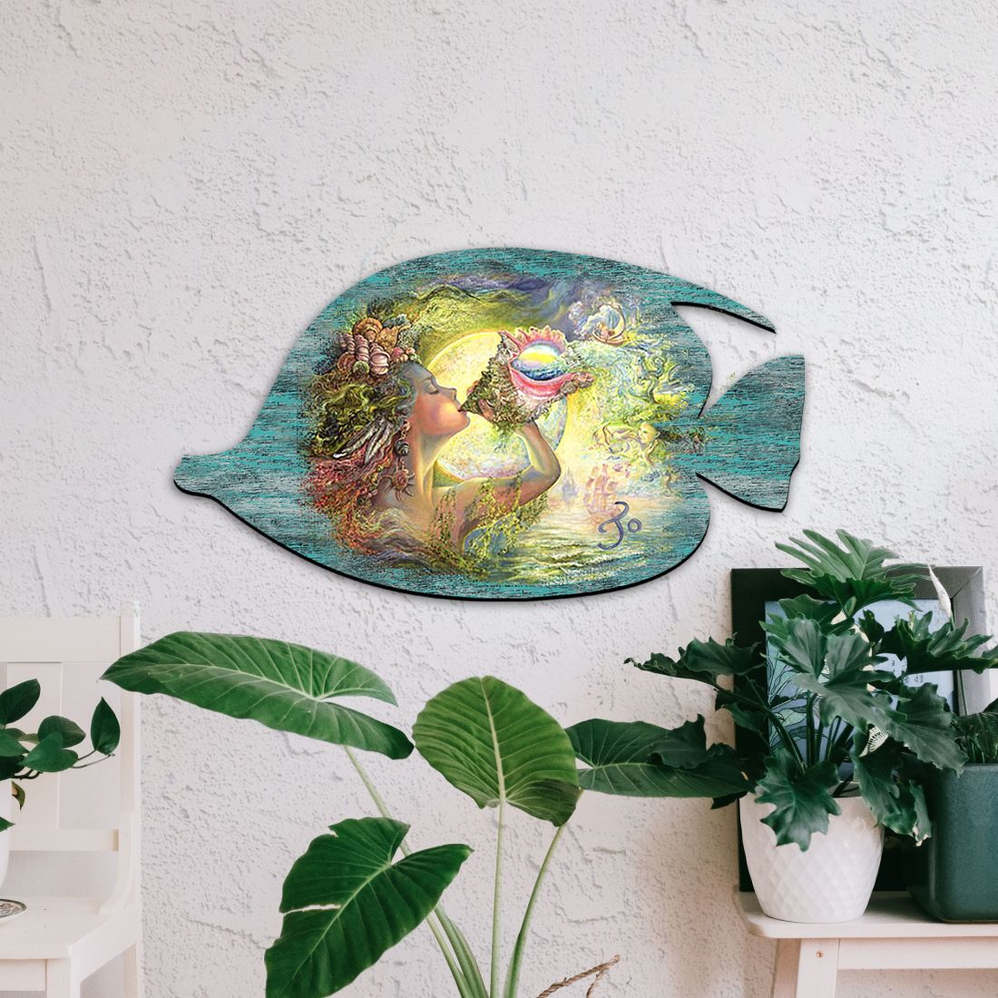 Call of the Sea Wall Hanger by Josephine Wall - Coastal Sea-Life Decor - 845612H-JW