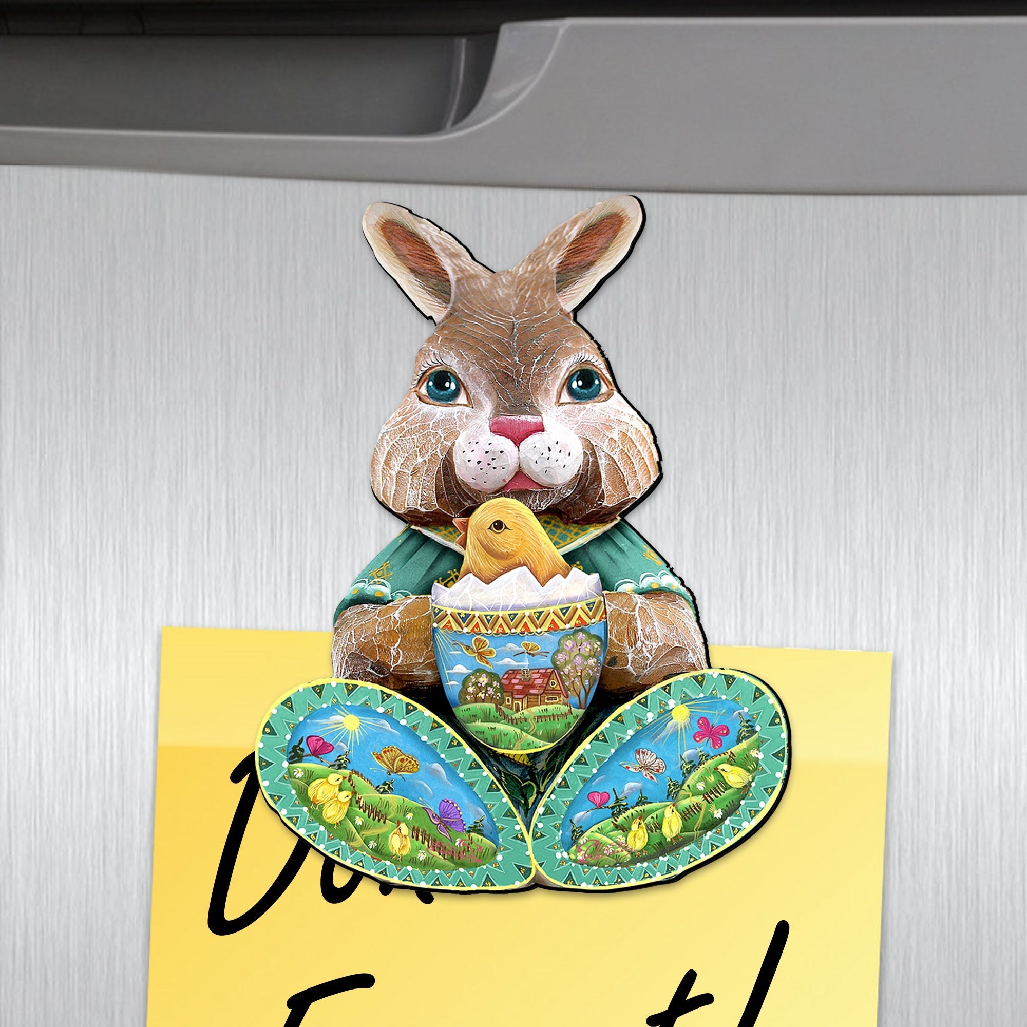 Easter Bunny Shape Refrigerator Magnets Set of 3