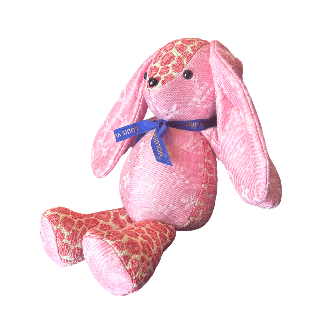 LV Monogram Vintage Silk Scarf Patchwork Bunny