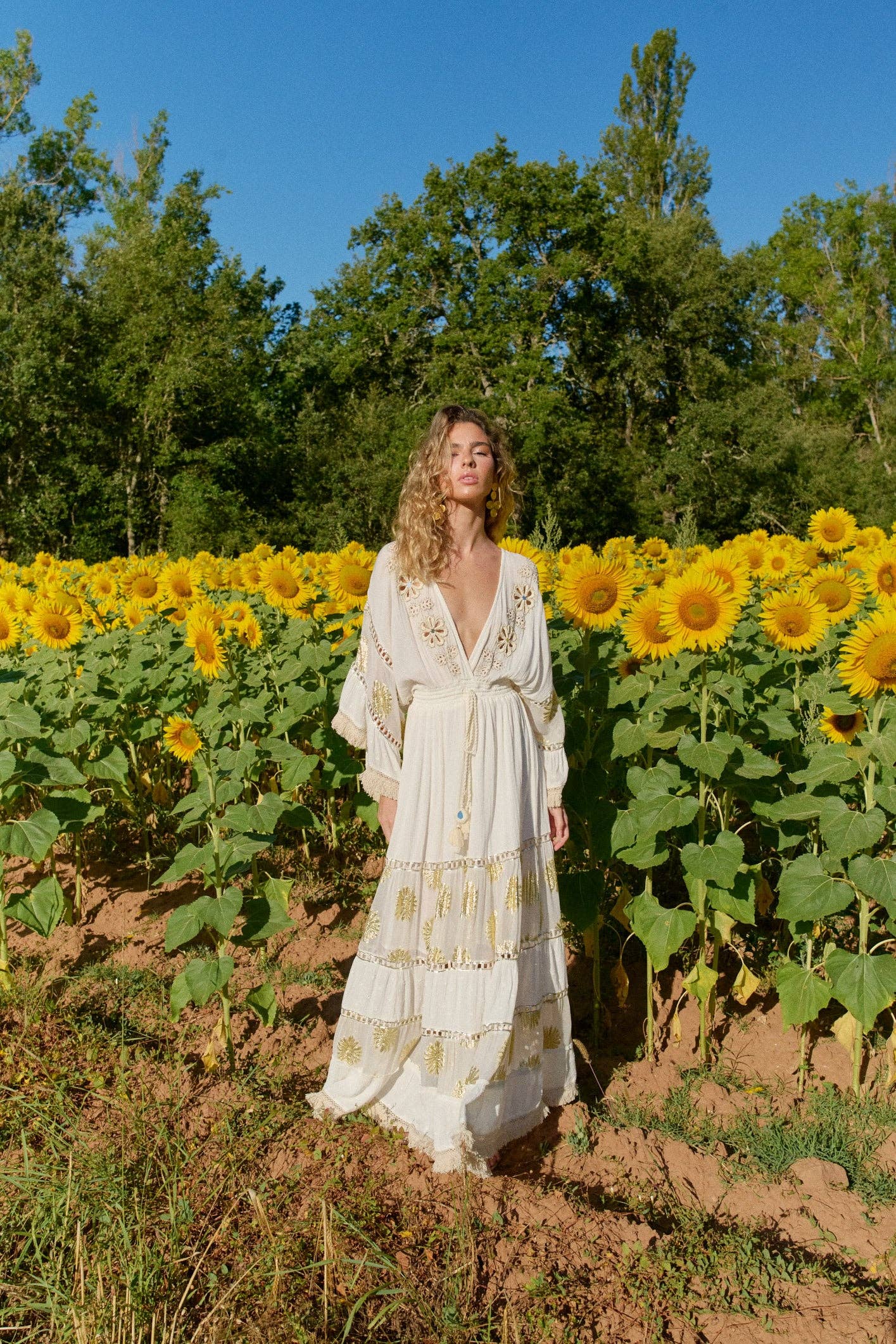 MANILA WHITE LONG DRESS