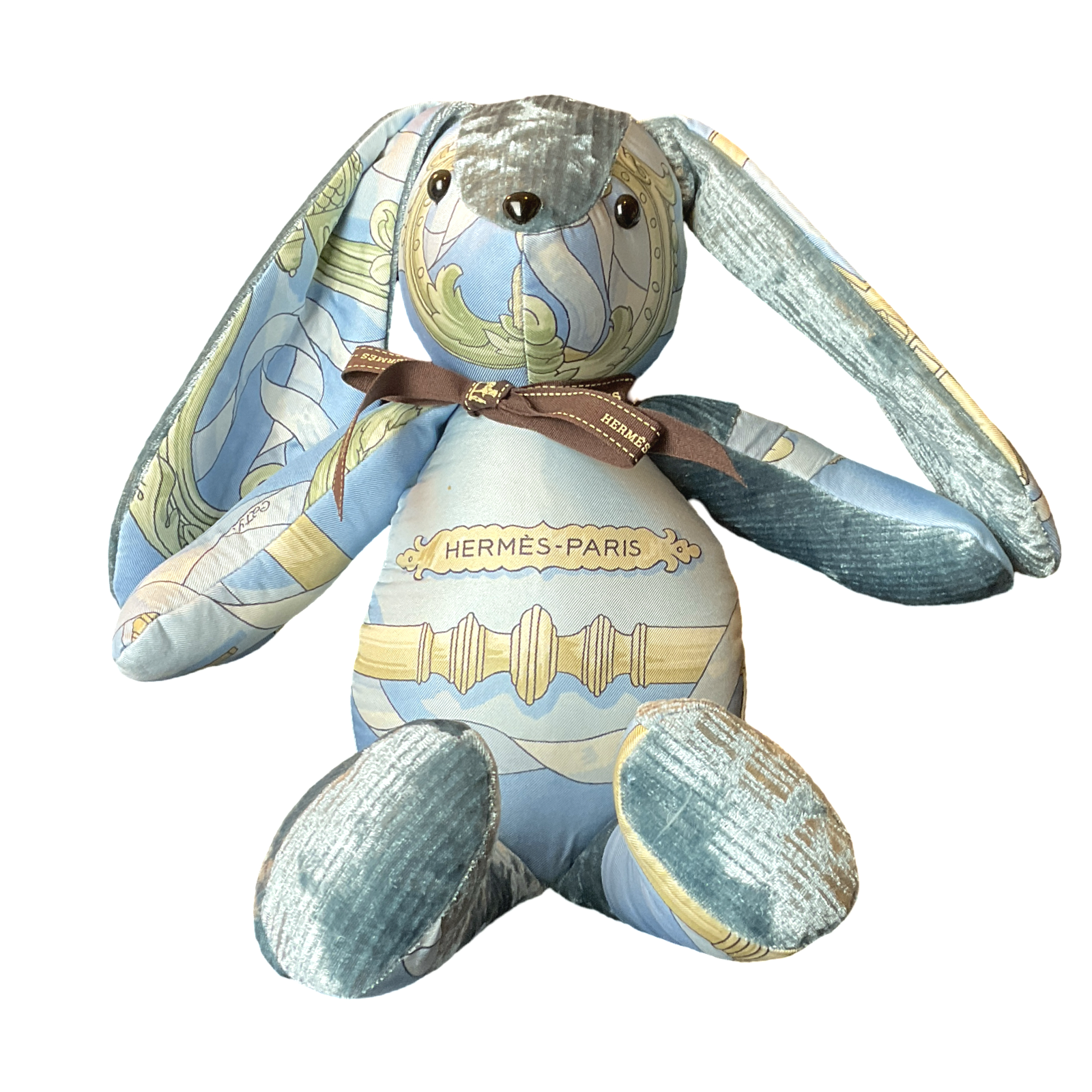 Ferronnerie Vintage Silk Scarf Patchwork Bunny