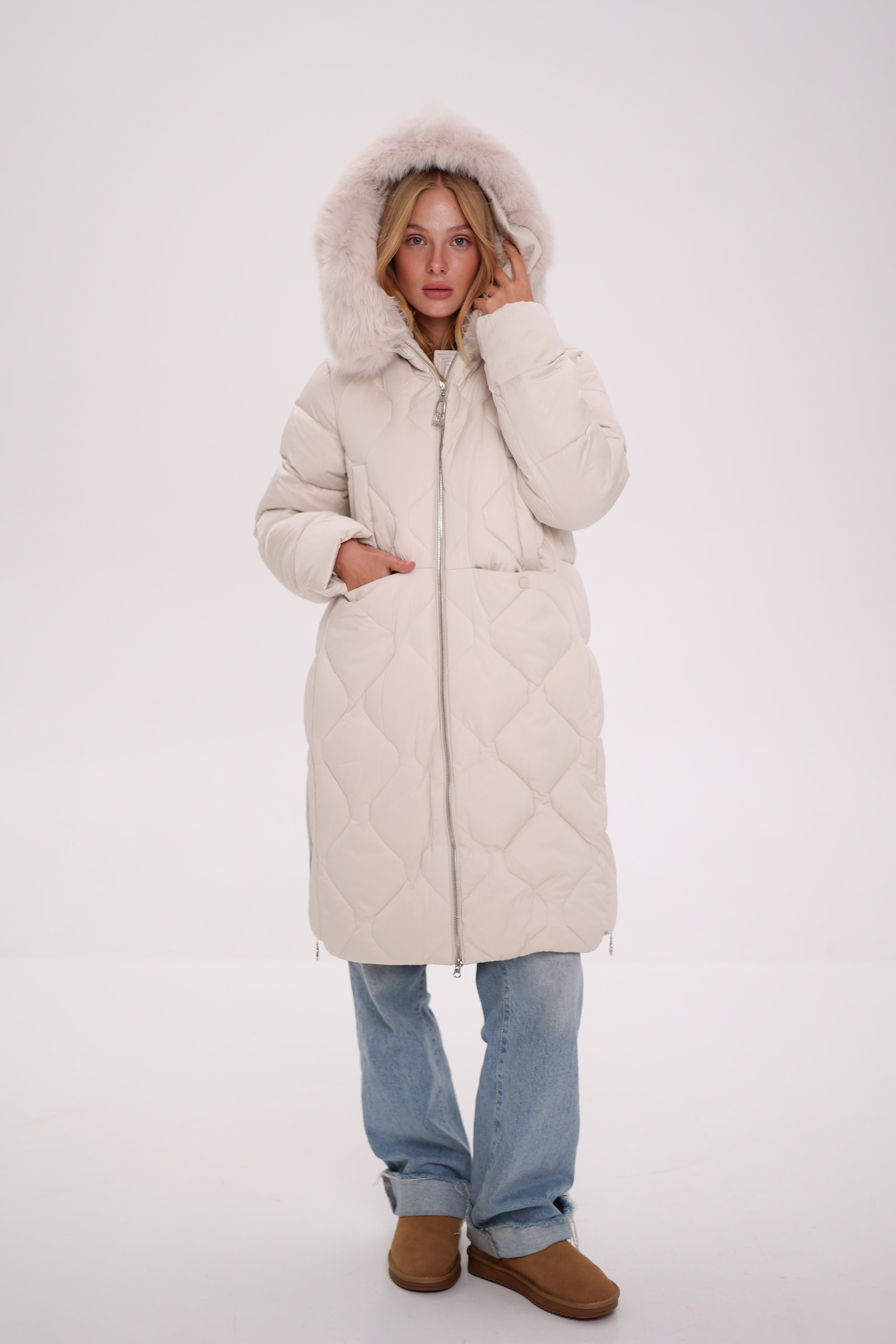 Genuine Polar Fox Thinsulate™ Insulation Coat