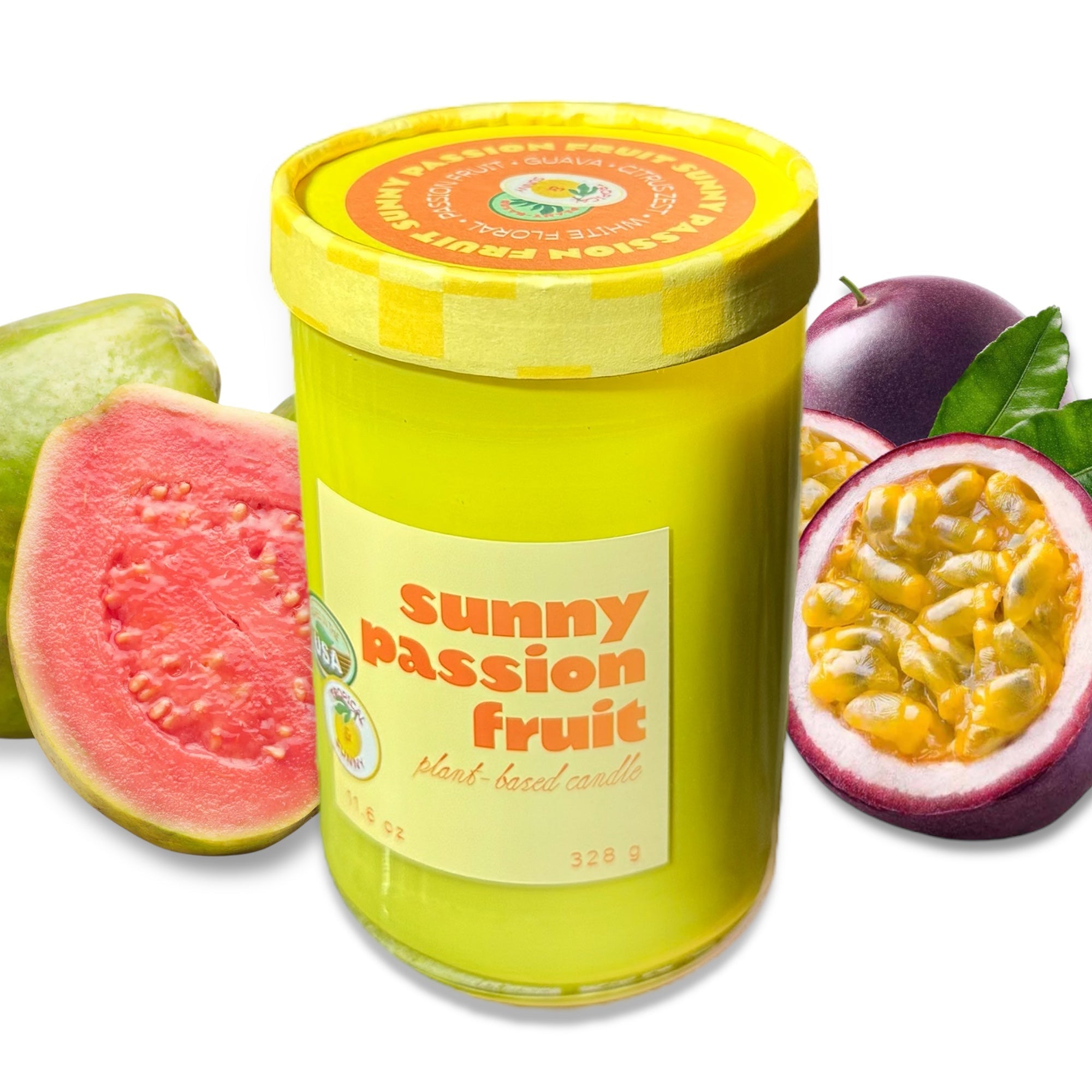 Sunny Passionfruit Farmers Market Glass Candle