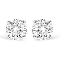14K White Gold 5/8 Cttw Round Brilliant-Cut Lab Grown Diamond Classic 4-Prong Push back Stud Earrings (F-G Color, VS1-VS2 Clarity)