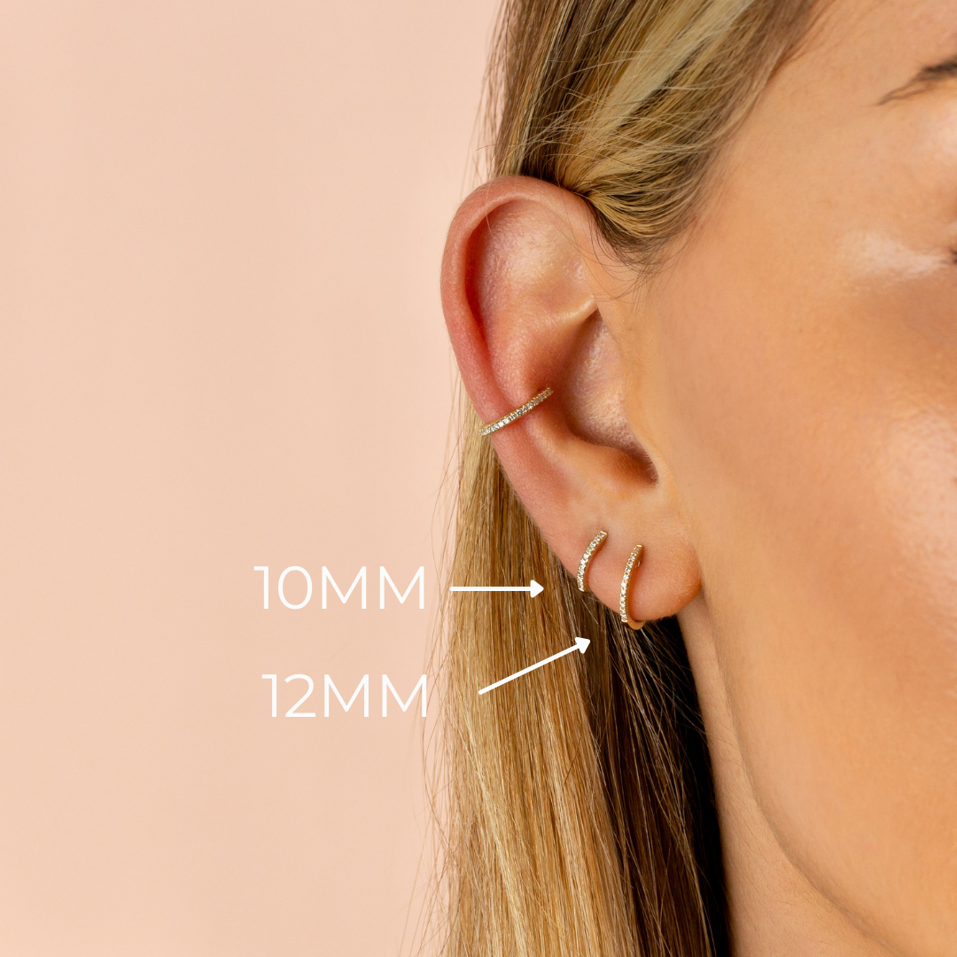  Diamond Huggie Earring 14K - Adina's Jewels