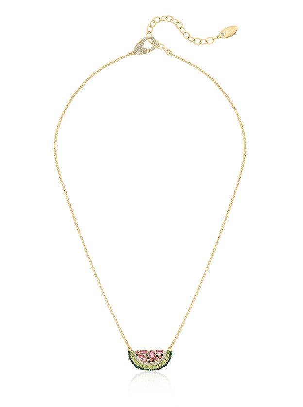 Little Havana Crystal Pendant Watermelon Necklace