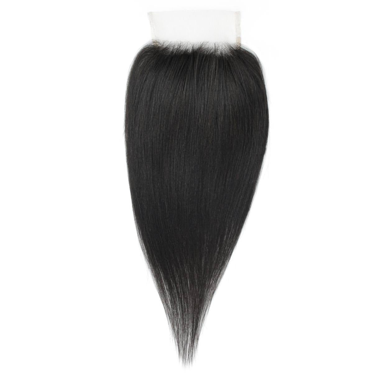 Yaki Straight 4x4 Transparent Lace Human Hair Closure