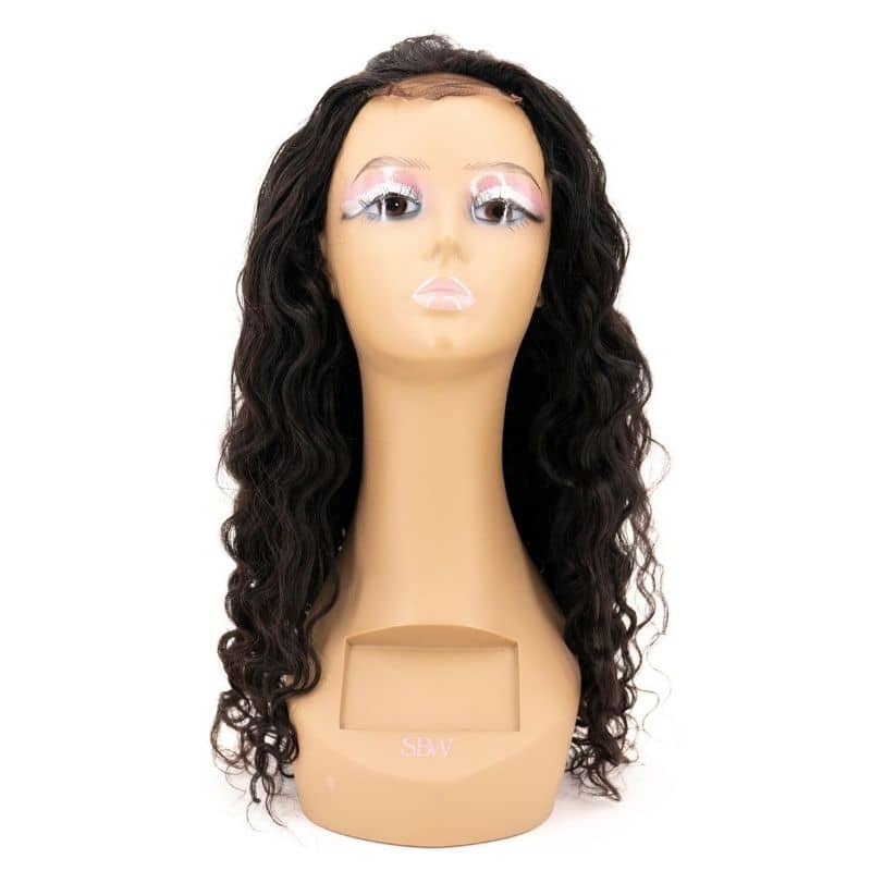 Beach Wave 4x4 Transparent Lace 100% Human Hair Closure Wig
