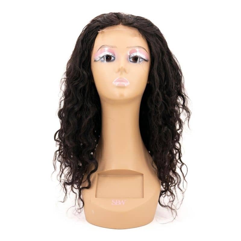 Messy Curl 4x4 Transparent Lace 100% Human Hair Closure Wig