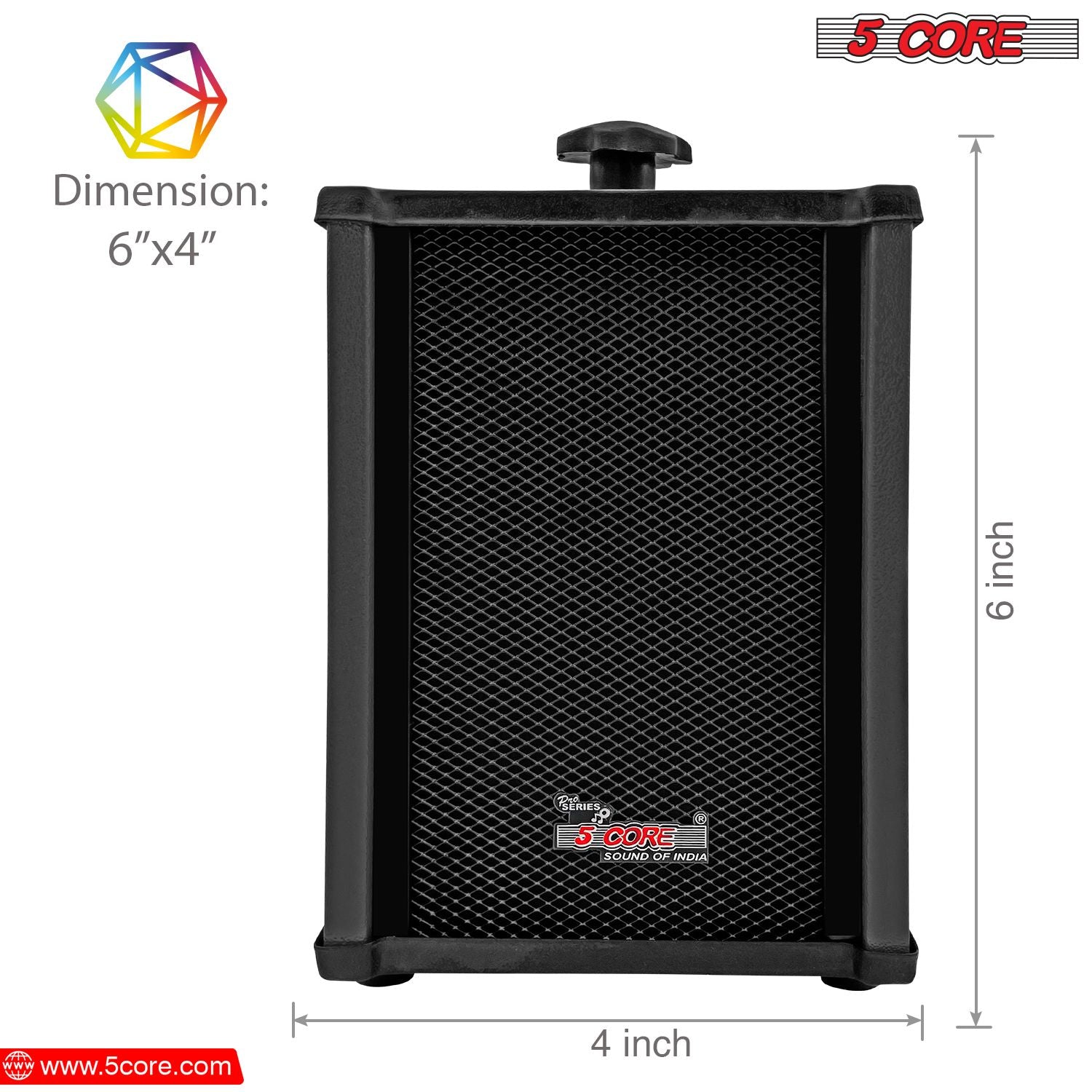 5 CORE Outdoor Speakers Pair Stereo in Wall Speaker 100W Peak Passive Mount Wired Waterproof Patio House Garage Indoor Exterior Audio System Bocinas para Casa - 10T G 2PCS