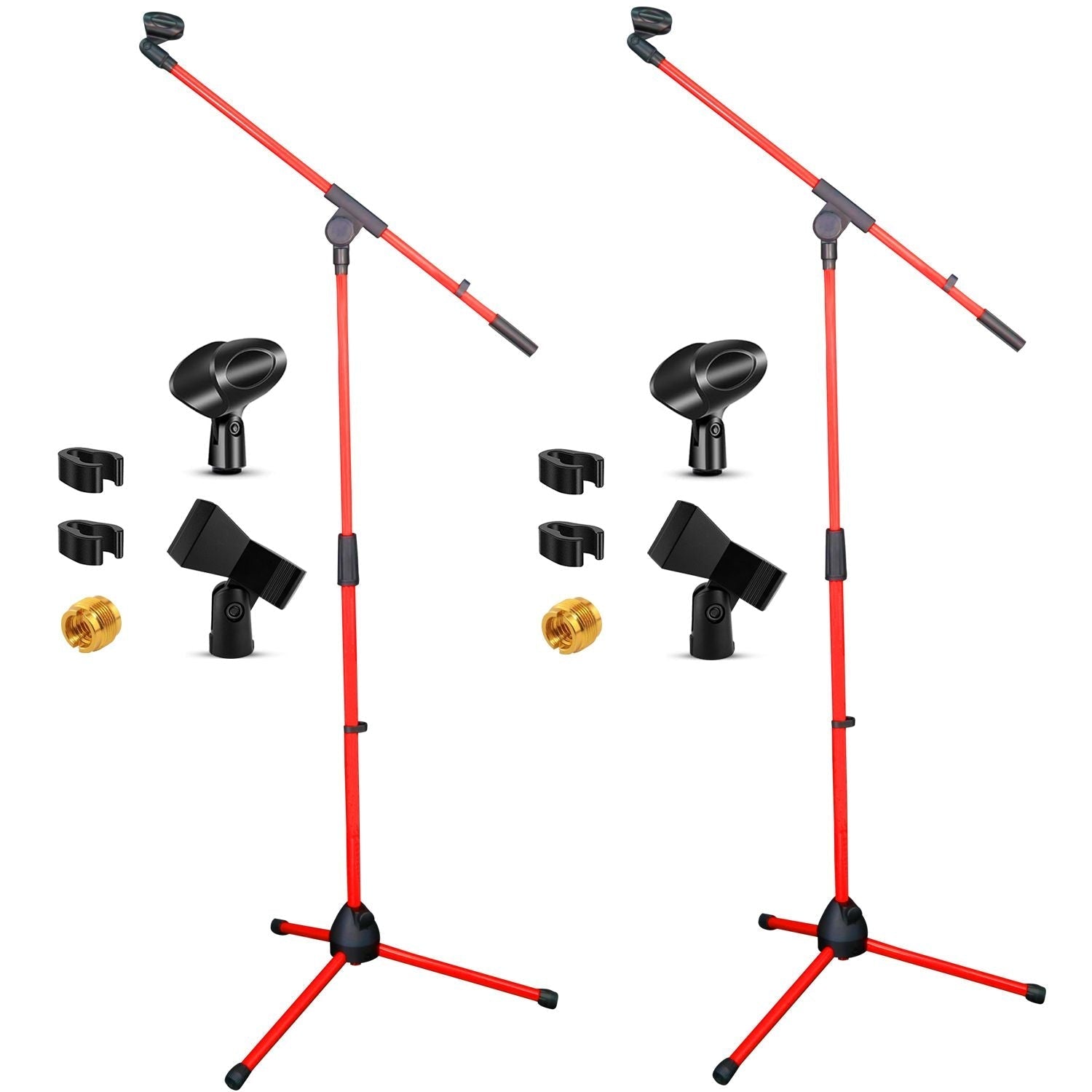 5 Core Tripod Mic Stand Floor 2Pcs Adjustable 18 to 72 Inches Sturdy Boom Arm Holder Microphone Stands Pedestal Para Microfono for Singing