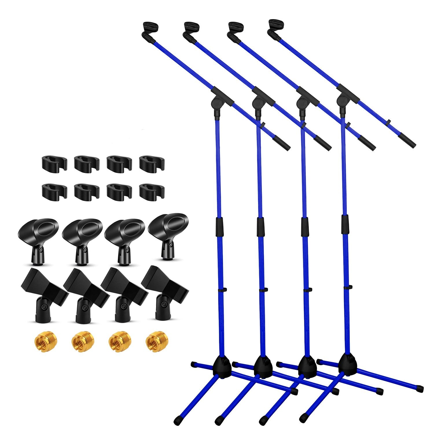 5 Core Tripod Mic Stand Floor 4Pcs Adjustable 18 to 72 Inches Sturdy Boom Arm Holder Microphone Stands Pedestal Para Microfono for Singing