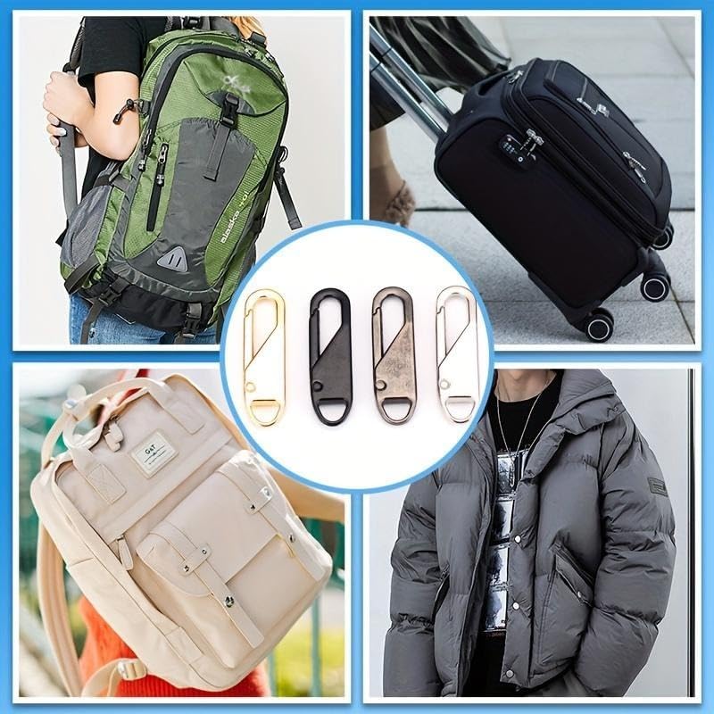 5 - Pack Removable Zipper Replacements, Quick Repair Kit for Luggage, Coats, Clothing & Shoes, Easy - to - Use Slider Head Accessory（Super Good qualiey）