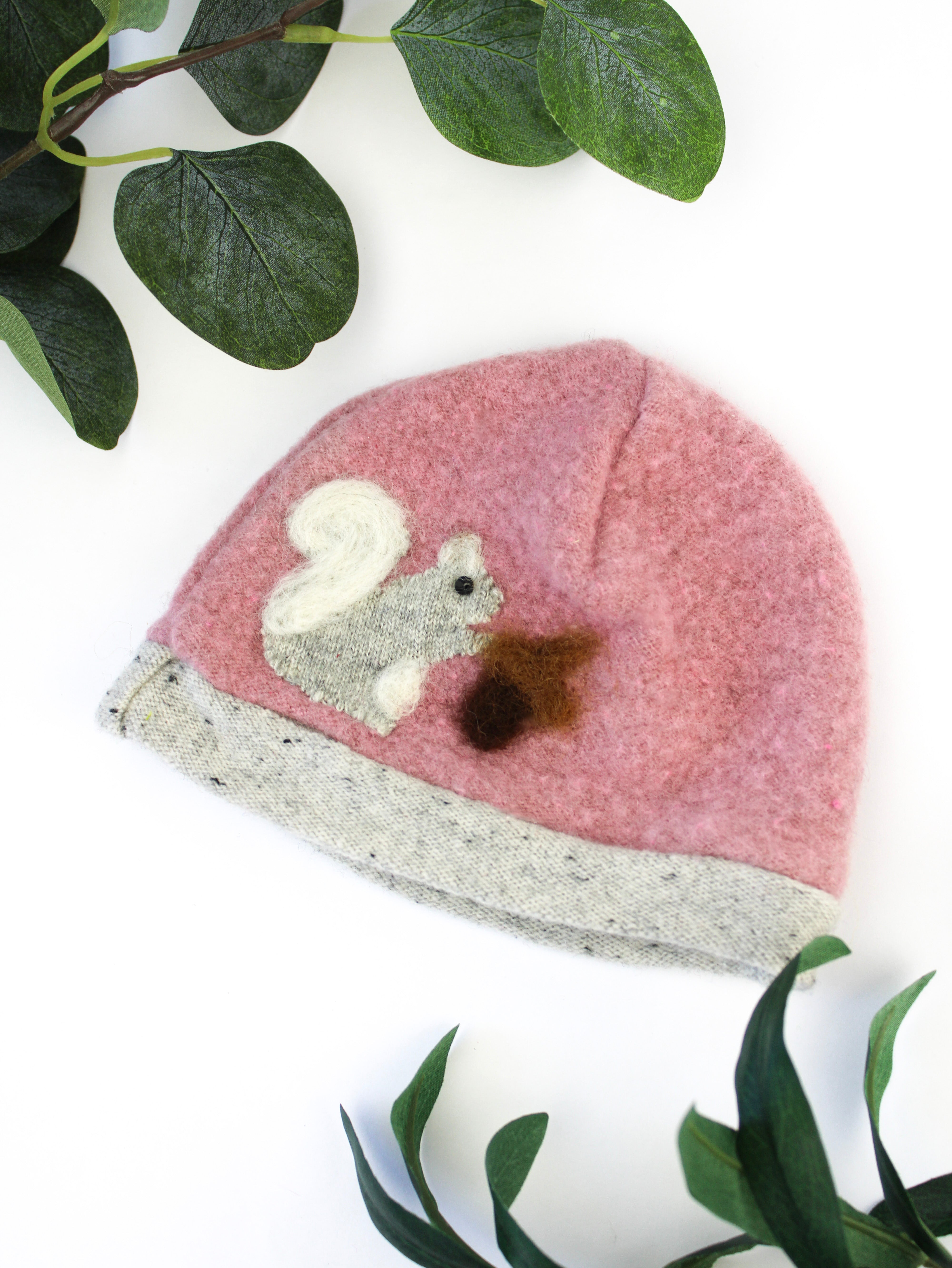 Squirrel Cashmere Hat - Newborn