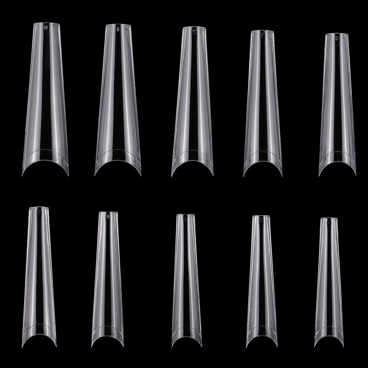 Brand 7DAY'S 500Pcs False Nail Tips C Curve Half Cover French Nails Extra Long Fake Finger Nails For Nail Art Salons Home DIY 10 Sizes
