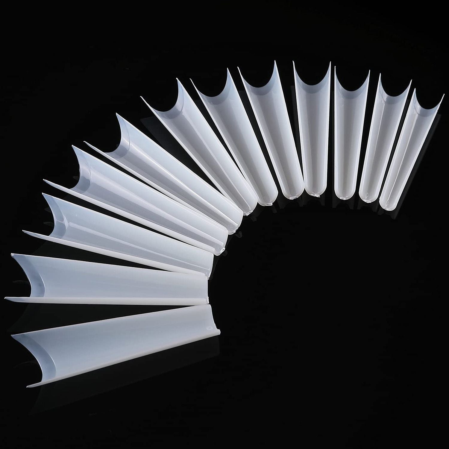 Brand 7DAY'S 500Pcs False Nail Tips C Curve Half Cover French Nails Extra Long Fake Finger Nails For Nail Art Salons Home DIY 10 Sizes