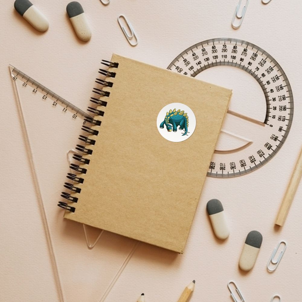 500pcs/roll Round Dinosaur Stickers for Kids Teacher Reward Stickers School Supplies Animal Incentive Roll Sticker