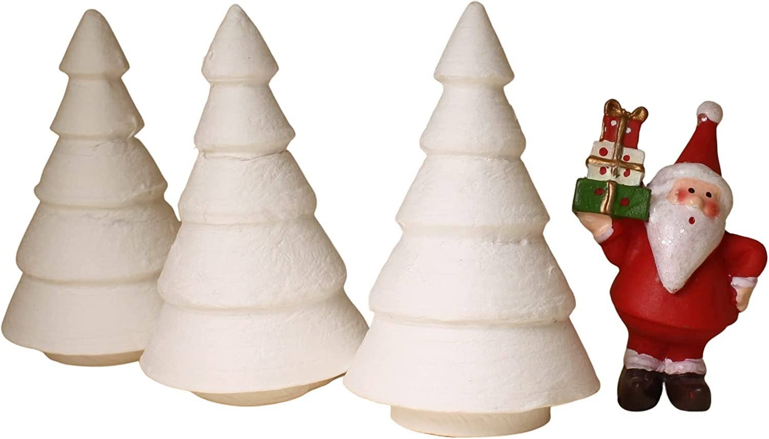 Christmas Trees - 2.5" German Spun Cotton - Set of 4
