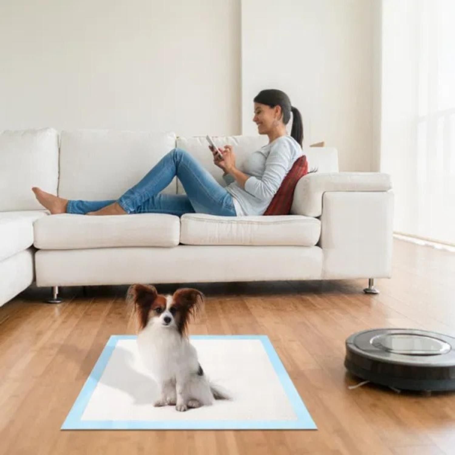 50Pcs/Set Dog Training Pads Puppy Pee Pads Cat Wee Mats 24x18In M