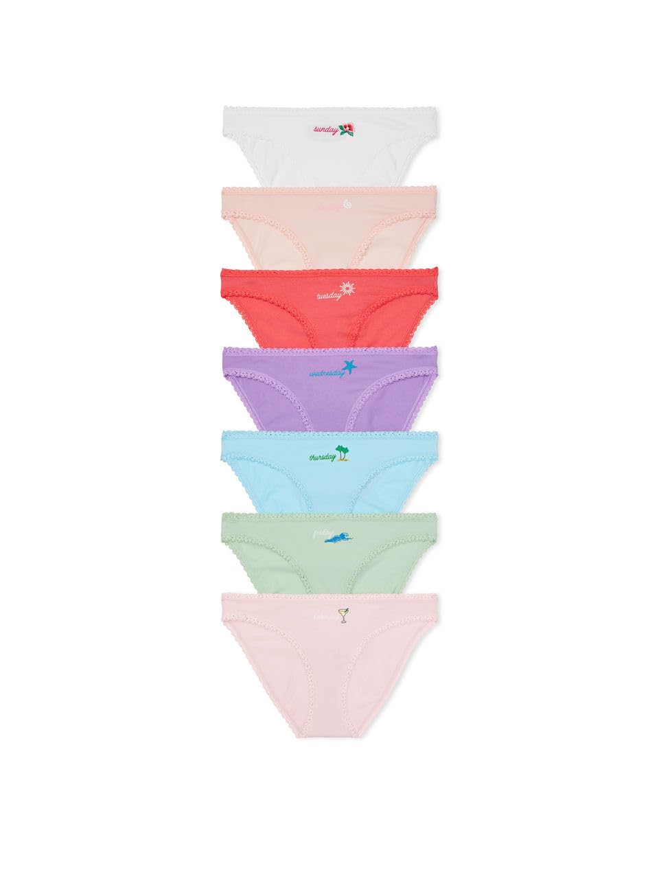 Victoria's Secret Women's Cotton Bikini Underwear, Moderate Coverage Panties for Women, Multi Pack (XS-XXL)